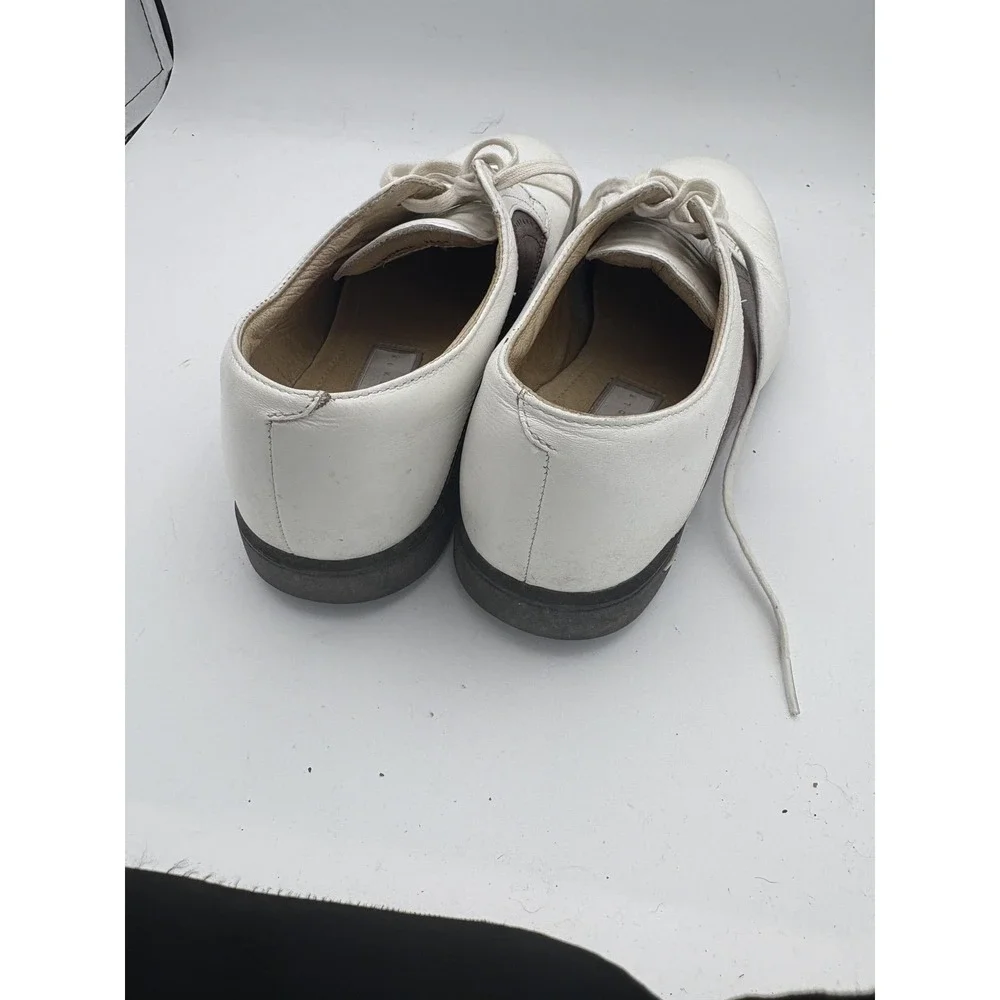 Nike Air Comfort Golf Shoes Mens Size 8 White Brown Leather Spiked Sneakers